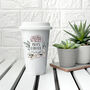 Personalised Hands Off Ceramic Eco Travel Mug, thumbnail 4 of 7