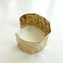 Textured Wide Cuff Bangle Non Tarnish, thumbnail 5 of 6