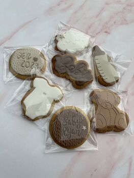 Neutral Baby Shower Biscuit Favours, 4 of 7