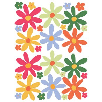Flower Power Fabric Wall Stickers, 2 of 4