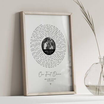 Personalised Song Lyrics Print, Anniversary Song Gift, 5 of 7