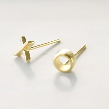 Sterling Silver Kiss And Hug Ear Studs, 4 of 5