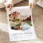 America Destination Landmark Travel Posters For Smith Rock Oregon, thumbnail 3 of 7