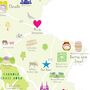 Personalised Staffordshire Map: Add Favourite Places, thumbnail 2 of 3