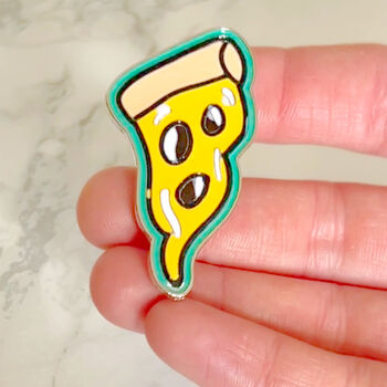 Pizza Slice Enamel Pin Badge Hard Brooch Pins, 8 of 9