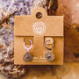 Mandala Inspired Gemstone Earrings – Silver Plated, thumbnail 4 of 11