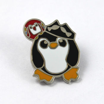 Pirate Penguin Enamel Pin Badge Captain Jack Penguin, 6 of 10