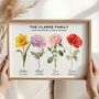 Birth Flower Grandma Print, thumbnail 1 of 8