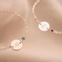 Initial Disc And Mini Colette Birthstone Bracelet, thumbnail 2 of 8