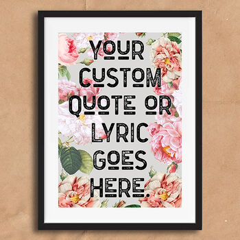 Personalised Quote Vintage Style Floral Print, 5 of 5