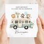 Safari Animals Birthday Card, 1st 2nd Birthday Card For Son, Daughter, Any Relationship, thumbnail 1 of 3