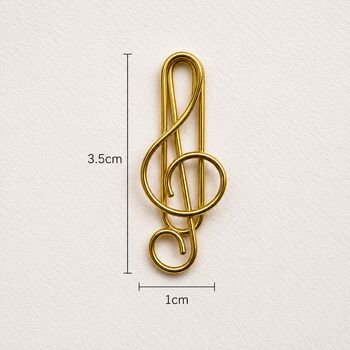 Gold Music Note Paperclips Set Of Eight, 3 of 4