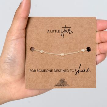 Graduation Gift With A Gold Plated Or Silver Plated Star Bracelet And Card, 2 of 4