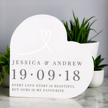 Botanical Personalised Heart Ornament, 3 of 6