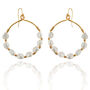 Maya Gold Plated Pearl Hoops With Sterling Silver Hook, thumbnail 2 of 2