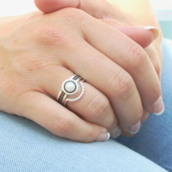 Dainty Pearl Ring. Stacking Rings, 5 of 12