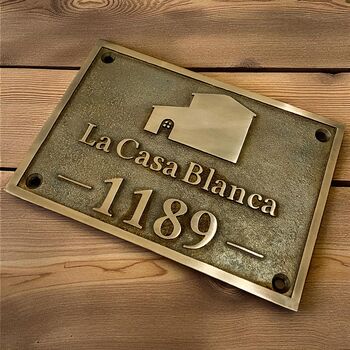 Personalised House Name And Number Plaque, 5 of 7