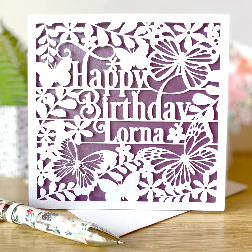 Personalised Butterfly Birthday Card, 1 of 3