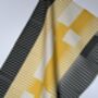 Combed Stripe Tea Towel Yellow / Black, thumbnail 3 of 4