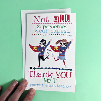Personalised Superhero Teacher Card, 5 of 12