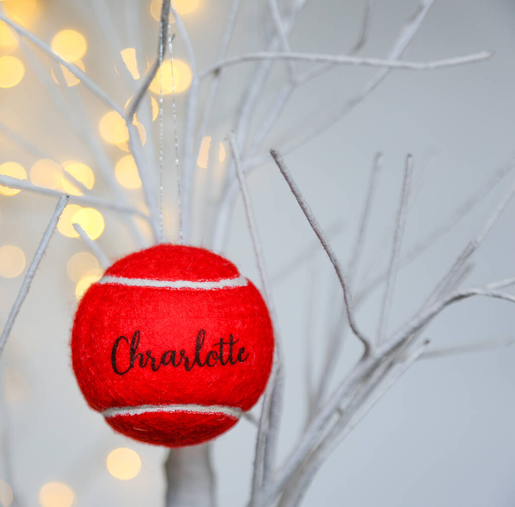 Personalised Tennis Ball Christmas Decorations By Price of Bath