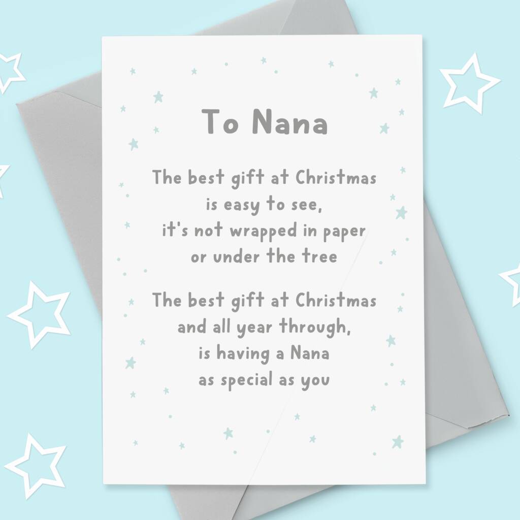 Special Nana Christmas Card By Project Pretty