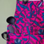 African Print Apron | Pink Leaf Omolara Print, thumbnail 5 of 6