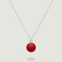 Sterling Silver Minimalist Pendant Chain In Red, thumbnail 1 of 2
