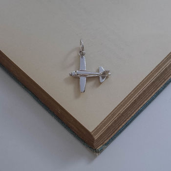 Airplane Necklace In Solid Gold, 6 of 6