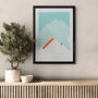 Meribel Skiing Poster Print, thumbnail 4 of 4