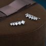 Cz Crystal Crawler Earrings In Sterling Silver, thumbnail 3 of 12