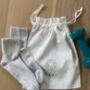 Pilates Grip Socks With Personalised Cotton Storage Bag With Embroidered Chakra, thumbnail 1 of 2
