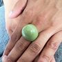 Olivine Green Dome Resin Ring, thumbnail 2 of 6