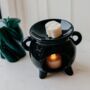 Witch Black Cauldron Halloween Wax Melt Burner, thumbnail 3 of 3