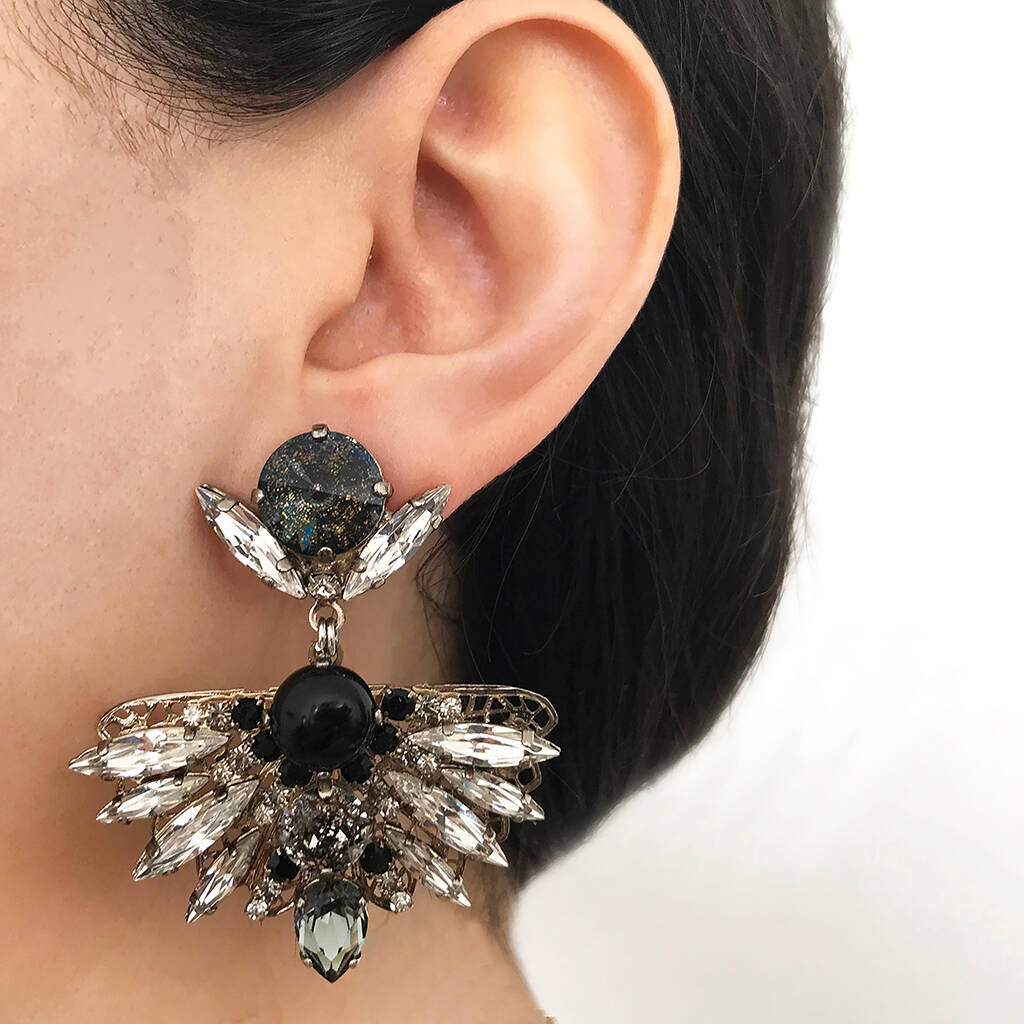 Swarovski fan earrings Clearance