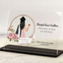 Personalised Graduation Gift For Her – Custom Acrylic Plaque With Name, Degree And Portrait, thumbnail 1 of 6