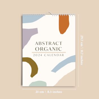 2024 Calendar | Abstract Organic | A4, 8 of 10
