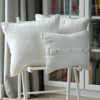 Ruustic Fringe Linen Decorative Cushion Covers, 4 of 6