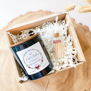 Our First Christmas Engaged Candle Gift, 7 of 10