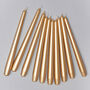 G Decor Velaré Brass Gold Set Of Two, 10 Or 20 Tall Hand Finished Opaline Dinner Candles And Taper Candles, thumbnail 2 of 3