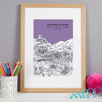 Personalised Guildford Graduation Gift Print, 5 of 9
