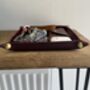 Personalised Burgundy Leather Desk Accessories Tray, thumbnail 8 of 12