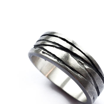 Silver Texture Bound Ring, 4 of 5