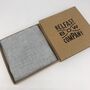 Irish Linen Pocket Square In Grey Herringbone, thumbnail 2 of 3