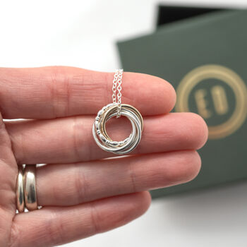 9ct Gold And Silver 50th Birthday Necklace, 8 of 11