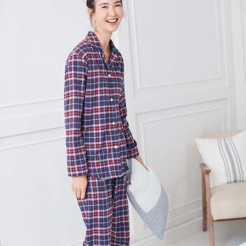 Women's Arran Tartan Brushed Cotton Pyjama Set, 2 of 5