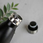 Personalised Initials Black Metal Insulated Drinks Bottle, thumbnail 4 of 5