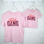 Girl Gang Mum And Daughter Matching T Shirts In Pink, thumbnail 2 of 3