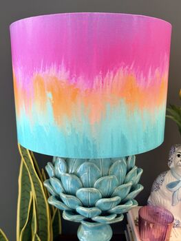 Balinese Tropical Abstract Lampshade, 8 of 9