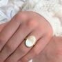 Gold Plated Sterling Silver Shell Statement Ring, thumbnail 1 of 3